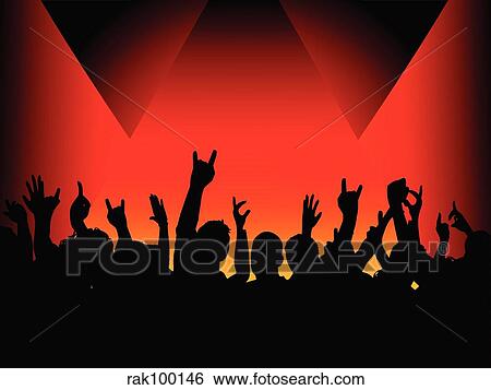 audience in spotlight View Large Illustration Stock Illustration - audience in spotlight. Fotosearch