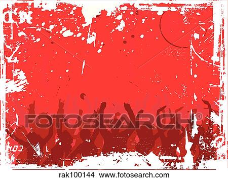 Audience on grunge View Large Illustration Stock Illustration - Audience on grunge. Fotosearch