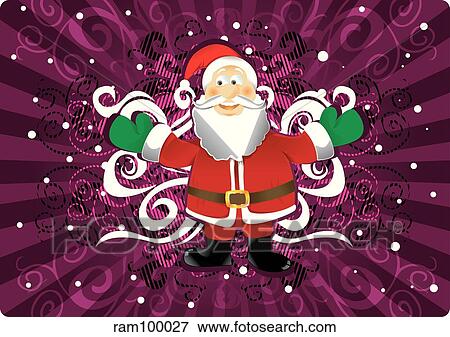 Stock Illustration - badshahi retro santa. Fotosearch