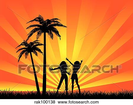 Stock Illustration - beach party. Fotosearch