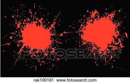 Blood splats View Large Illustration Clip Art - Blood splats. Fotosearch