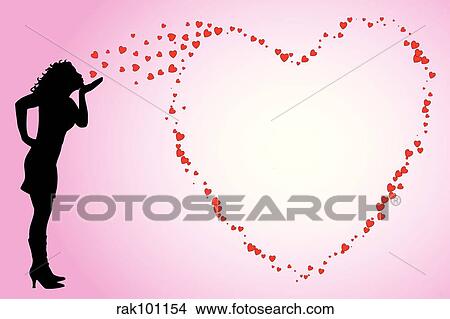 blowing kisses View Large Illustration Stock Illustration - blowing kisses. Fotosearch