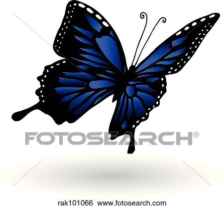 Stock Illustration - blue butterfly. Fotosearch