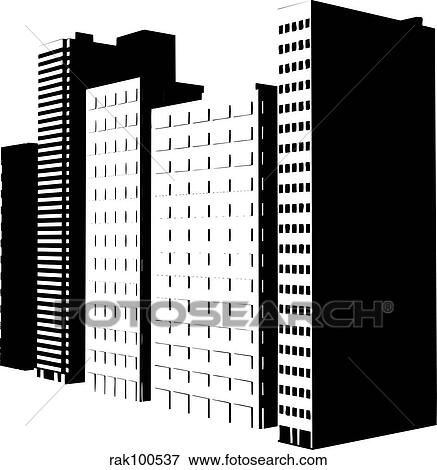 Buildings View Large Illustration Stock Illustration - Buildings. Fotosearch