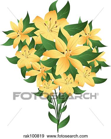 Stock Illustration - bunch of lillies. Fotosearch