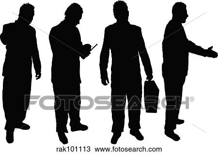 business silhouettes View Large Illustration Drawing - business silhouettes. Fotosearch