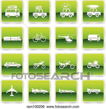 Stock Illustration - car icons. Fotosearch
