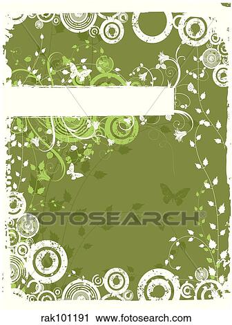 chaotic floral grunge View Large Illustration Clip Art - chaotic floral grunge. Fotosearch