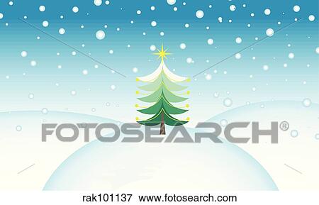Christmas scene View Large Illustration Stock Illustration - Christmas scene. Fotosearch