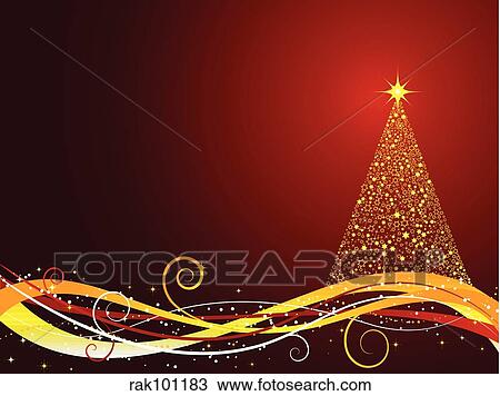 Drawing - christmas tree background. Fotosearch