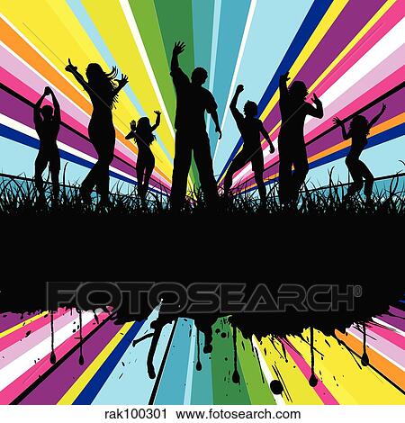 Clip Art - colourful party. Fotosearch