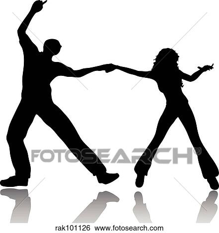 Stock Illustration - Couple dancing. Fotosearch