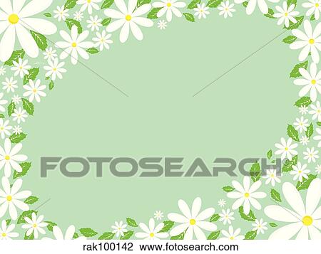 daisy border View Large Illustration Drawing - daisy border. Fotosearch