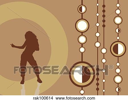 Stock Illustration - Dancing female. Fotosearch