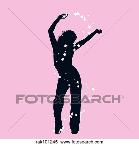 Stock Illustration - Dancing female. Fotosearch