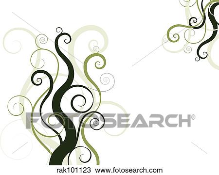 Drawing - Decorative background. Fotosearch