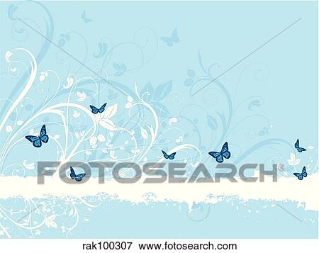 Stock Illustration - Decorative floral background. Fotosearch