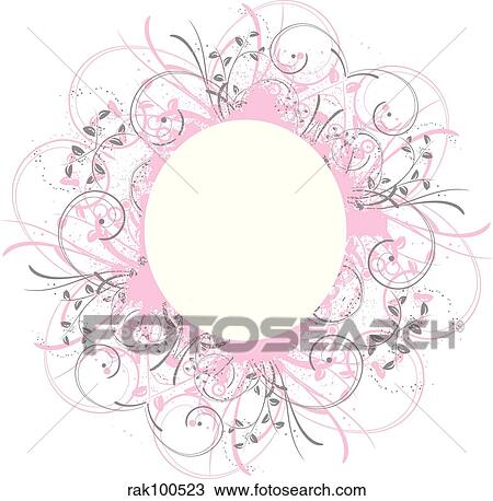 Drawing - Decorative grunge frame. Fotosearch