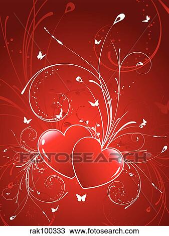 decorative hearts View Large Illustration Drawing - decorative hearts. Fotosearch