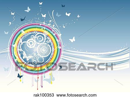 Decorative spring grunge View Large Illustration Drawing - Decorative spring grunge. Fotosearch