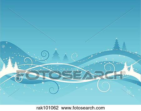 Drawing - Decorative winter abstract. Fotosearch