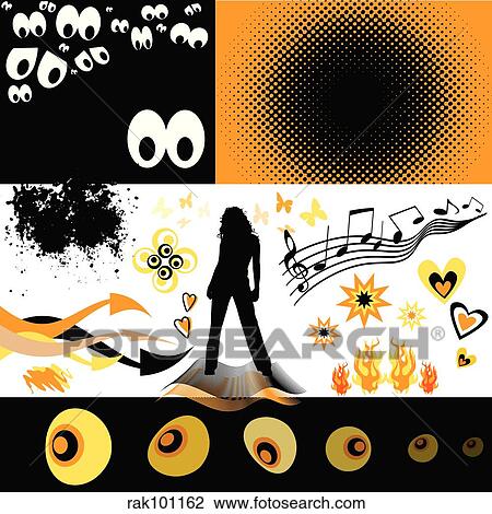 Design elements View Large Illustration Drawing - Design elements. Fotosearch