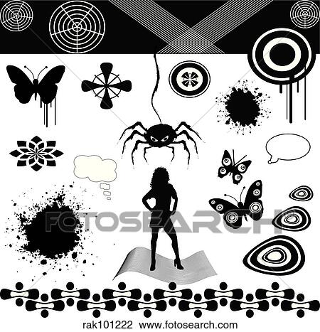 Drawing - design elements. Fotosearch