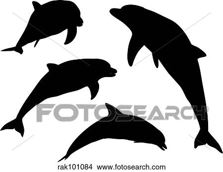 Dolphins View Large Illustration Stock Illustration - Dolphins. Fotosearch