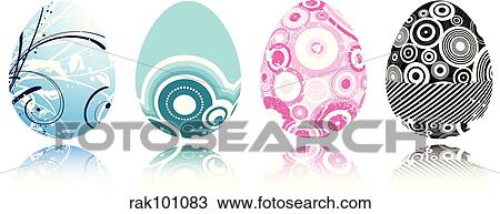 Easter eggs View Large Illustration Drawing - Easter eggs. Fotosearch