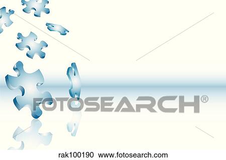 Clipart - Falling puzzle pieces. Fotosearch