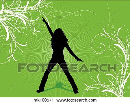 Clip Art - Female dancer. Fotosearch