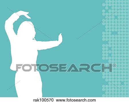 Female dancing View Large Illustration Clipart - Female dancing. Fotosearch