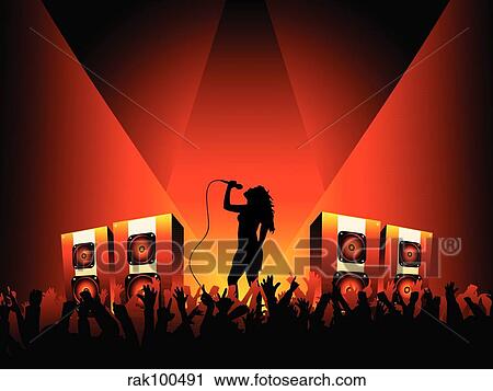 female performer View Large Illustration Clip Art - female performer. Fotosearch