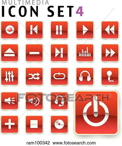 flat icon red View Large Illustration Drawing - flat icon red. Fotosearch