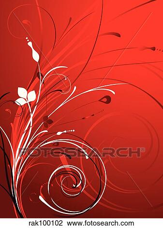 Drawing - Floral abstract. Fotosearch
