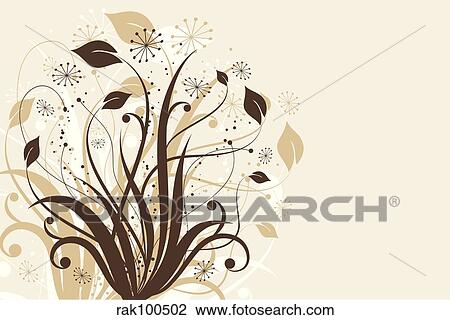 Floral abstract View Large Illustration Drawing - Floral abstract. Fotosearch
