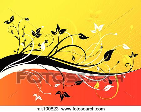 floral abstract View Large Illustration Drawing - floral abstract. Fotosearch