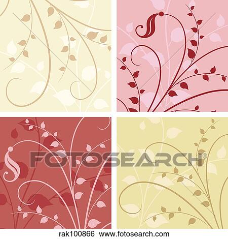 Floral backgrounds View Large Illustration Stock Illustration - Floral backgrounds. Fotosearch