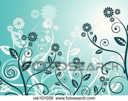 Stock Illustration - Floral chaos. Fotosearch