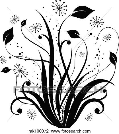 floral design View Large Illustration Drawing - floral design. Fotosearch