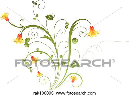 Drawing - floral design. Fotosearch