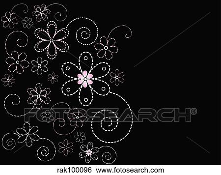 floral design View Large Illustration Stock Illustration - floral design. Fotosearch
