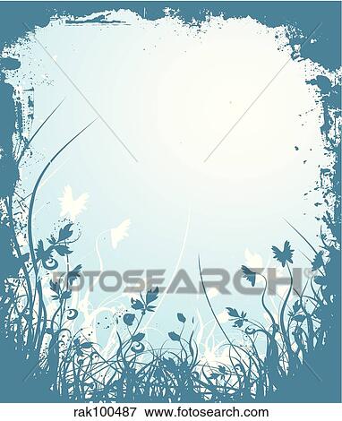 floral grunge abstract View Large Illustration Stock Illustration - floral grunge abstract. Fotosearch