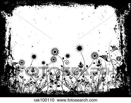 Floral grunge View Large Illustration Clipart - Floral grunge. Fotosearch