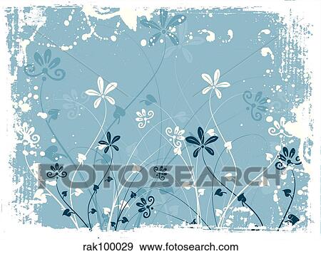 Floral grunge View Large Illustration Stock Illustration - Floral grunge. Fotosearch