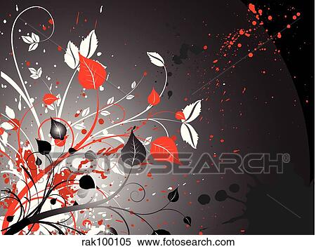 Floral grunge View Large Illustration Stock Illustration - Floral grunge. Fotosearch