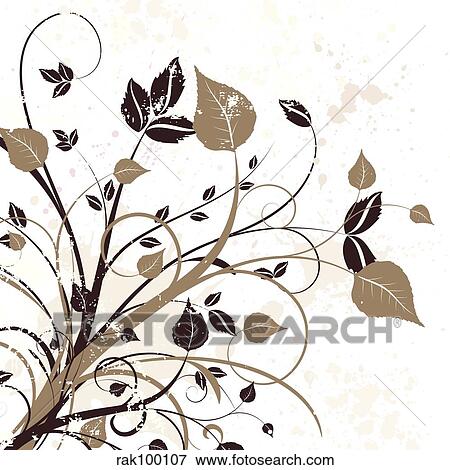 Stock Illustration - Floral grunge. Fotosearch