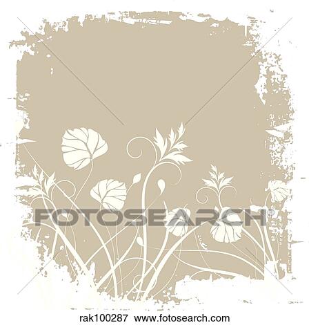 Floral grunge View Large Illustration Stock Illustration - Floral grunge. Fotosearch
