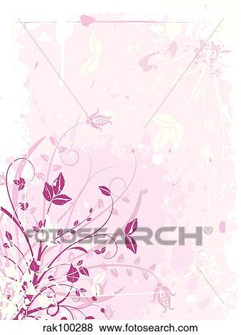 floral grunge View Large Illustration Stock Illustration - floral grunge. Fotosearch