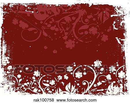 Floral grunge View Large Illustration Stock Illustration - Floral grunge. Fotosearch
